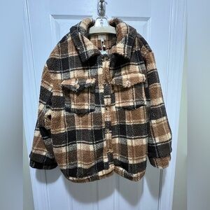 Hayden Brown and Cream Fleece Jacket